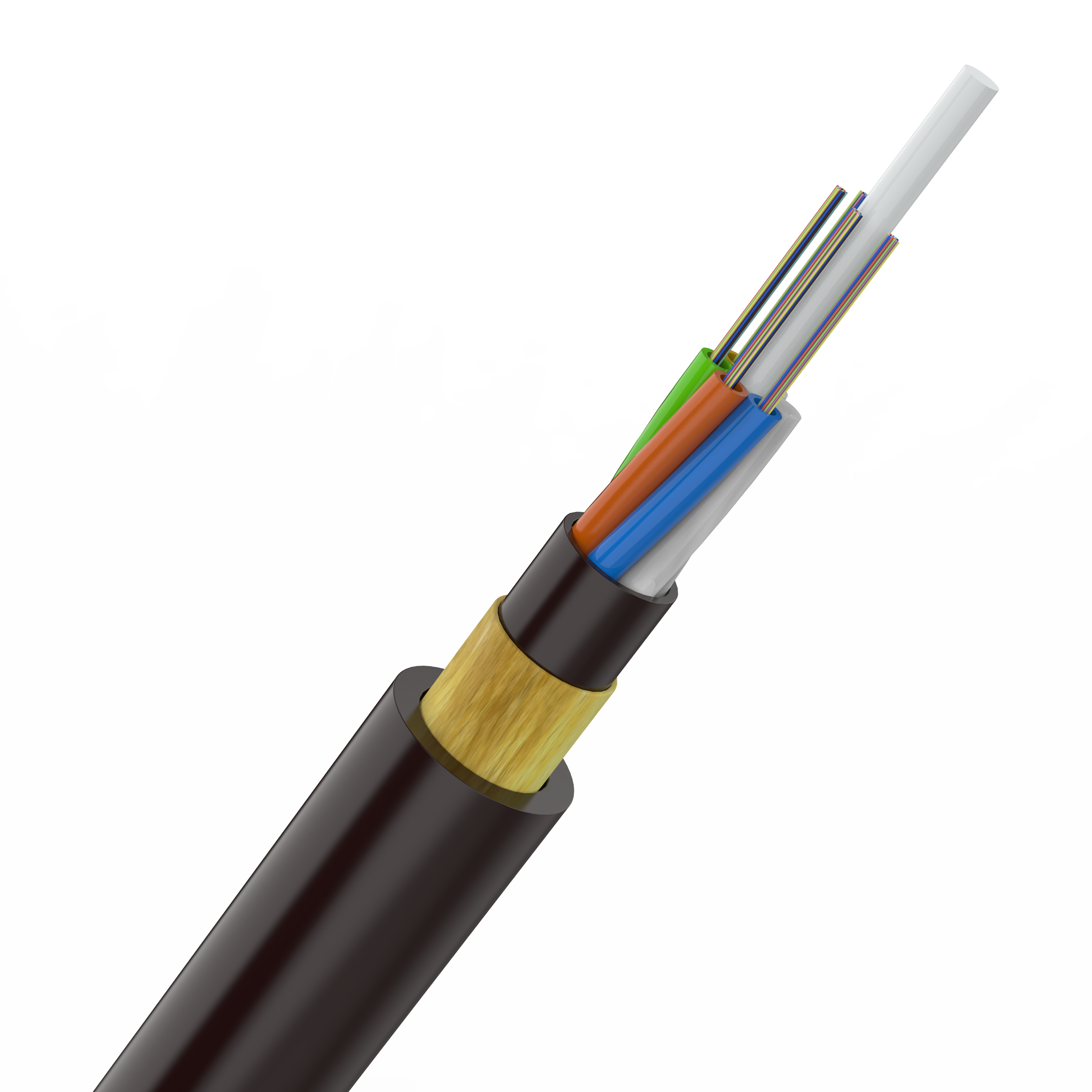 All Dielectric Selfsupporting (ADSS) Optical Fiber Cable with Enhanced